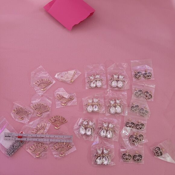 Large Lot Art Deco Enamel Rhinestone Metal Bling Cabochon Pin Brooches Designer - Picture 10 of 16